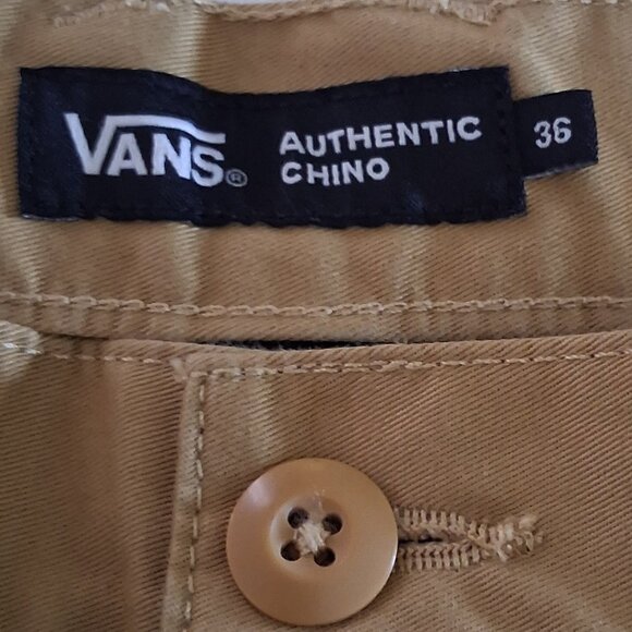 Vans Authentic Chino Men's 36x31.5 Straight Gold Baggy Skater Streetwear - Picture 6 of 6